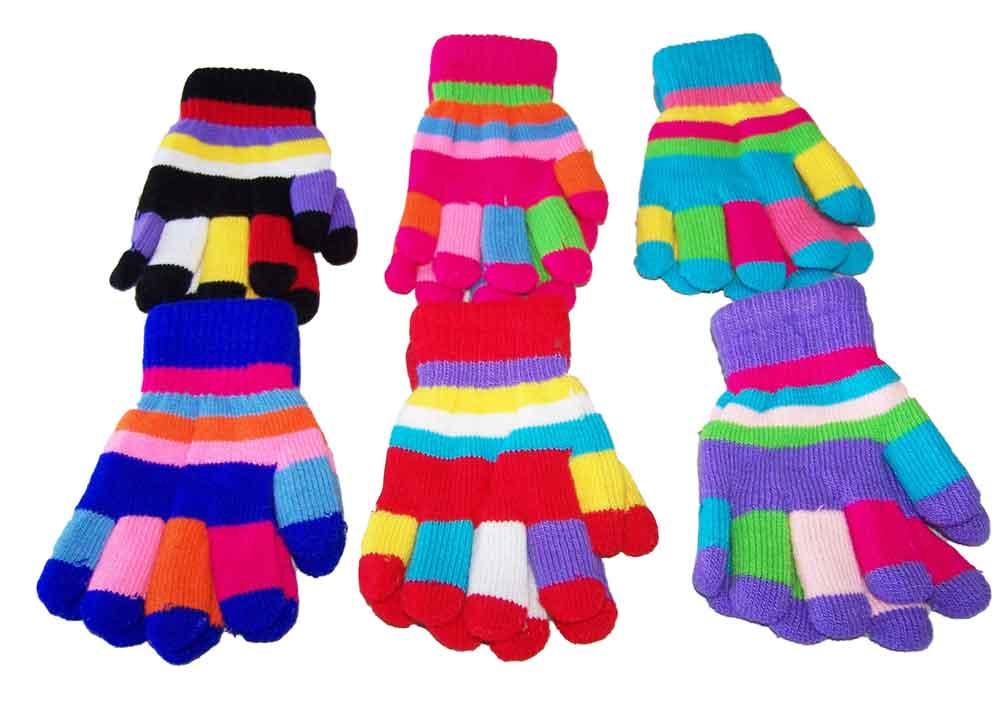 Winter Fall Wool Blend Children's Girls Gloves Assorted Colors image
