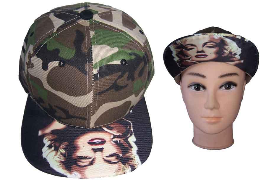 "Marilyn Monroe"    Baseball Caps  Green Camo Color image