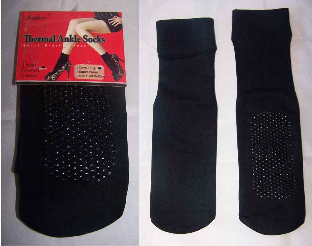 Teenagers/Womens Thermal Ankle Socks - Black ( # 2541) image