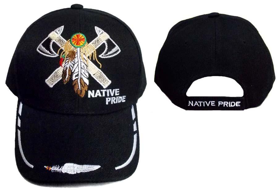 *  Tomahawk  Native Pride Embroidered Baseball Cap-Black (Capnp556b) image
