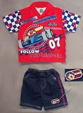 "Looney Tunes"   Blue Denim Boys Short  Sets  - Infant ( # 53293) image