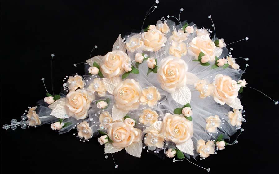 Large Bridal - Quinceanera - Sweet 15 Bouquet - Peach image