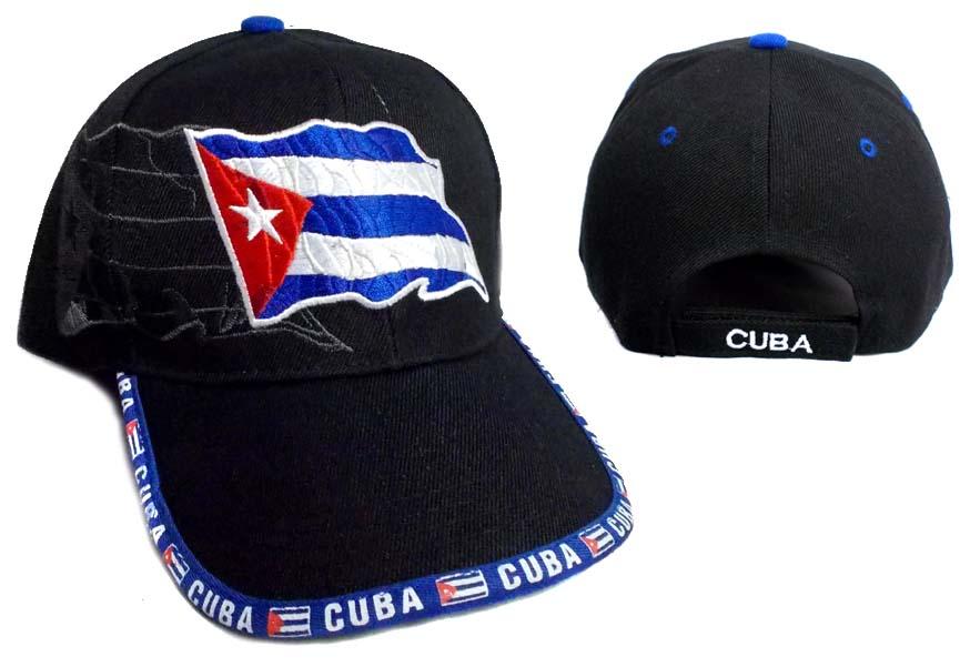 "CUBA"  Country  Embroidered Baseball Caps image