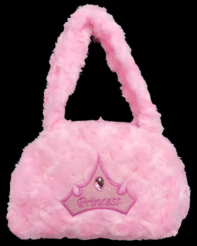 Dance Wear - Girls Embroidered Plush Hand Bag With Rhinestone image