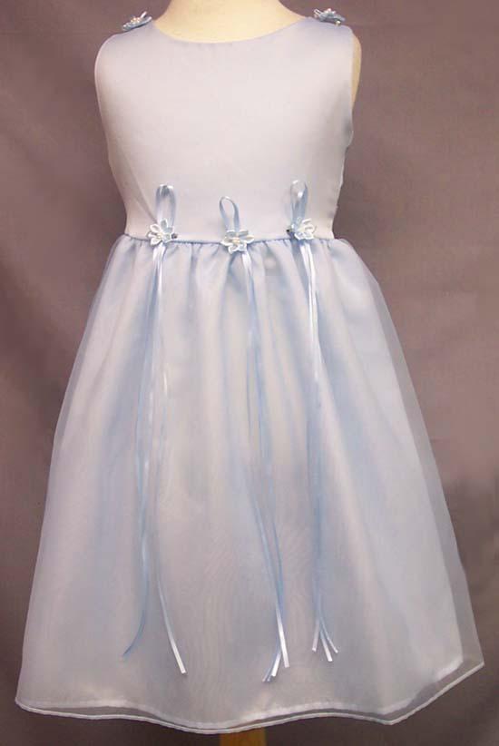 "Hillary" Girls Sleeveless Dresses In Organza - Sizes: 2 Thru 12 image