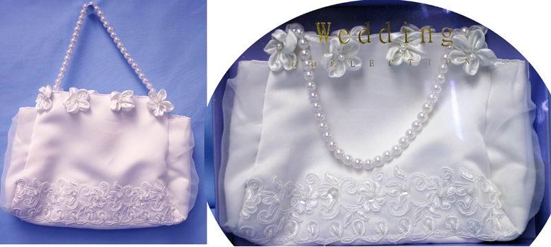 Bridal - Communion Quinceanera  Money   Bags  - Lace & Pearl image