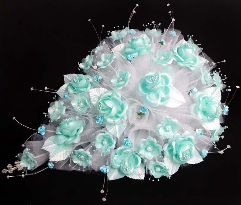 Large Bridal - Quinceanera - Sweet 15 Bouquet - Aqua image