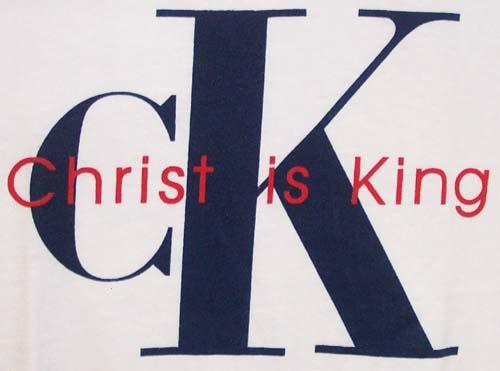 Christ Is King ......Christian T-Shirt US Screen Printed White Co image