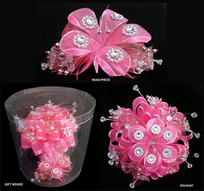 Bridal - Quinceanera - Presentation 2 Pc Silk Flower Bouquet image