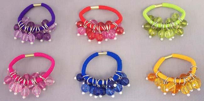 Hair Accessories - Jelwelled Pony Tail Holders (#BY1041A) image