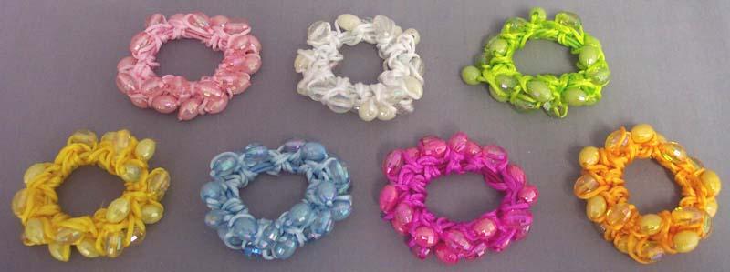 Hair Accessories -  Jewelled Ponytail Holders   ( #  YHS-0932P7) image