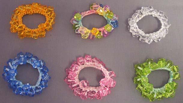 Hair Accessories - Jewelled Ponytail Holders ( # YHS-0912P6) image