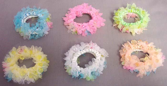 Hair Accessories -  Jewelled Ponytail Holders   ( #  YHS-0834P6) image
