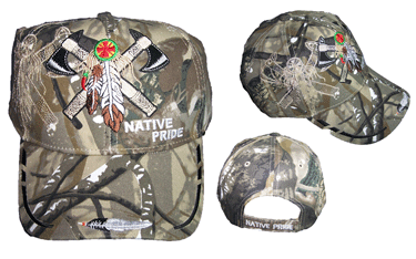 Tomahawk Native Pride Embroidered Baseball Caps - Camo Color image