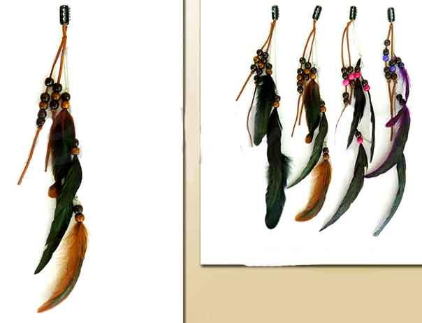 Native Pride - Hair Accessories - Feather Hair Extension w/ Beads image