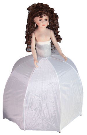 26" BODY DOLLS Quinceanera  Porcelain Dolls With Umbrella Base image