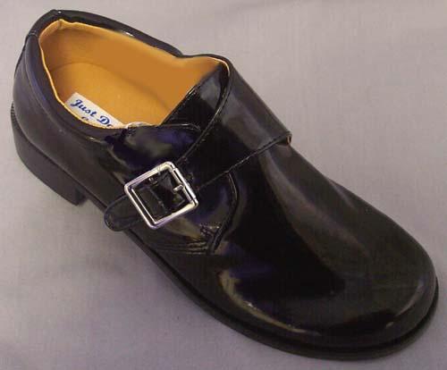 Boys Tuxedo Shoes With Buckle - Black  Color (Sizes: 9-5) image