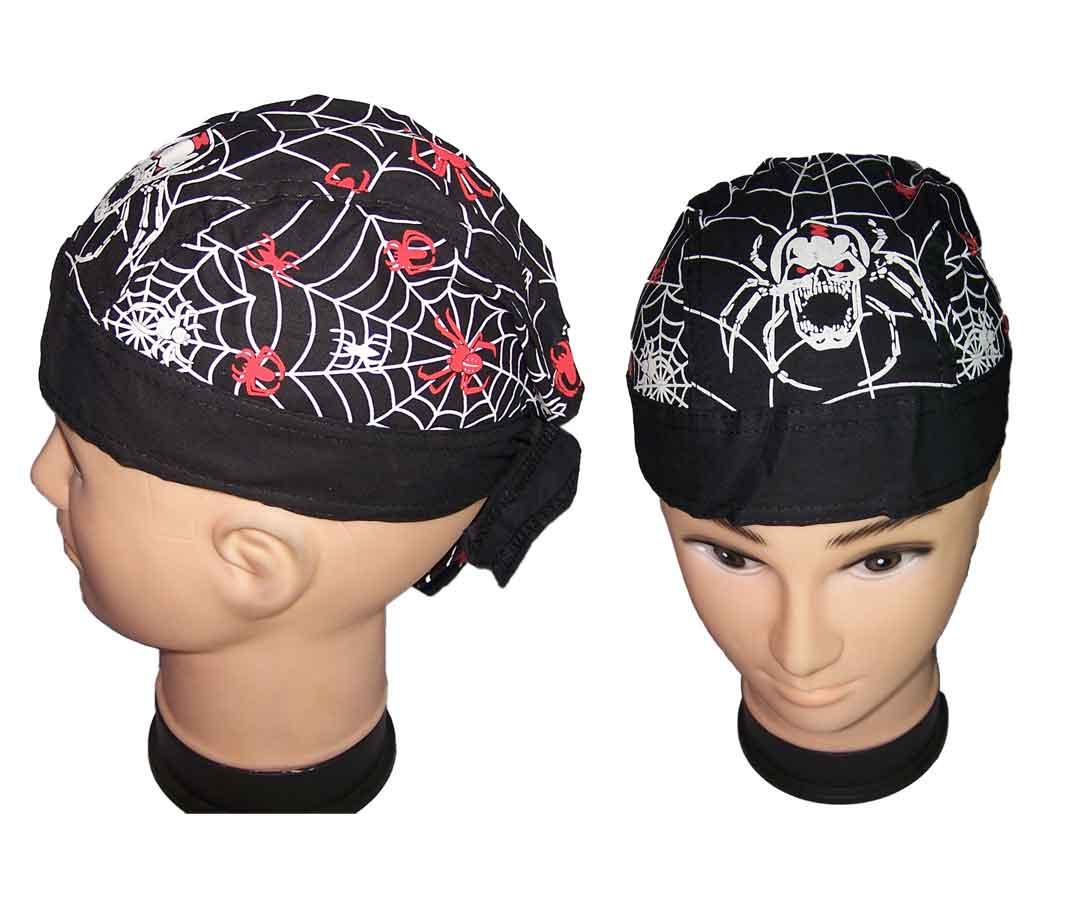 Urban Wear "Spider" Head Wraps - Doo Rags - Biker Cap - Skull Cap image