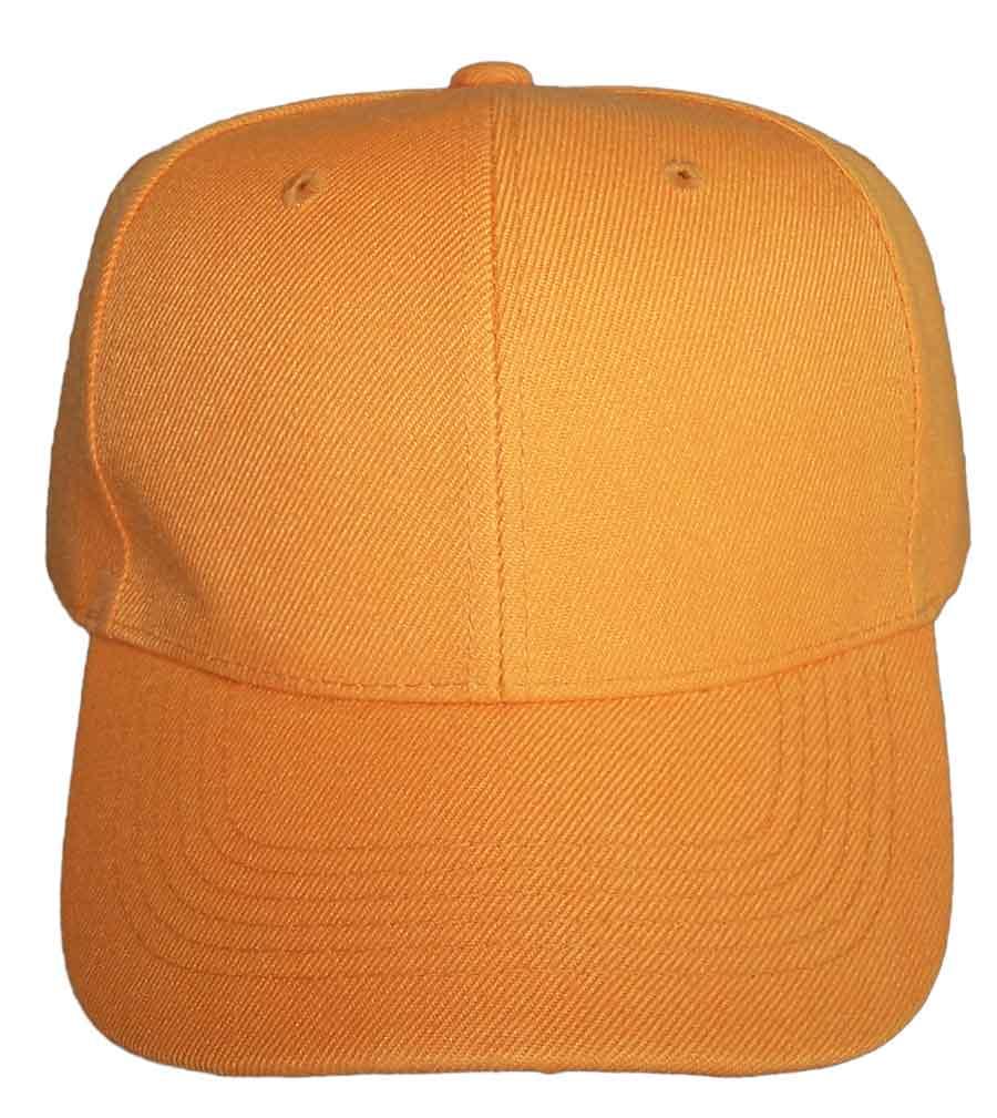 Plain Baseball Caps  For Adults  - In Solid Color Light Orange image