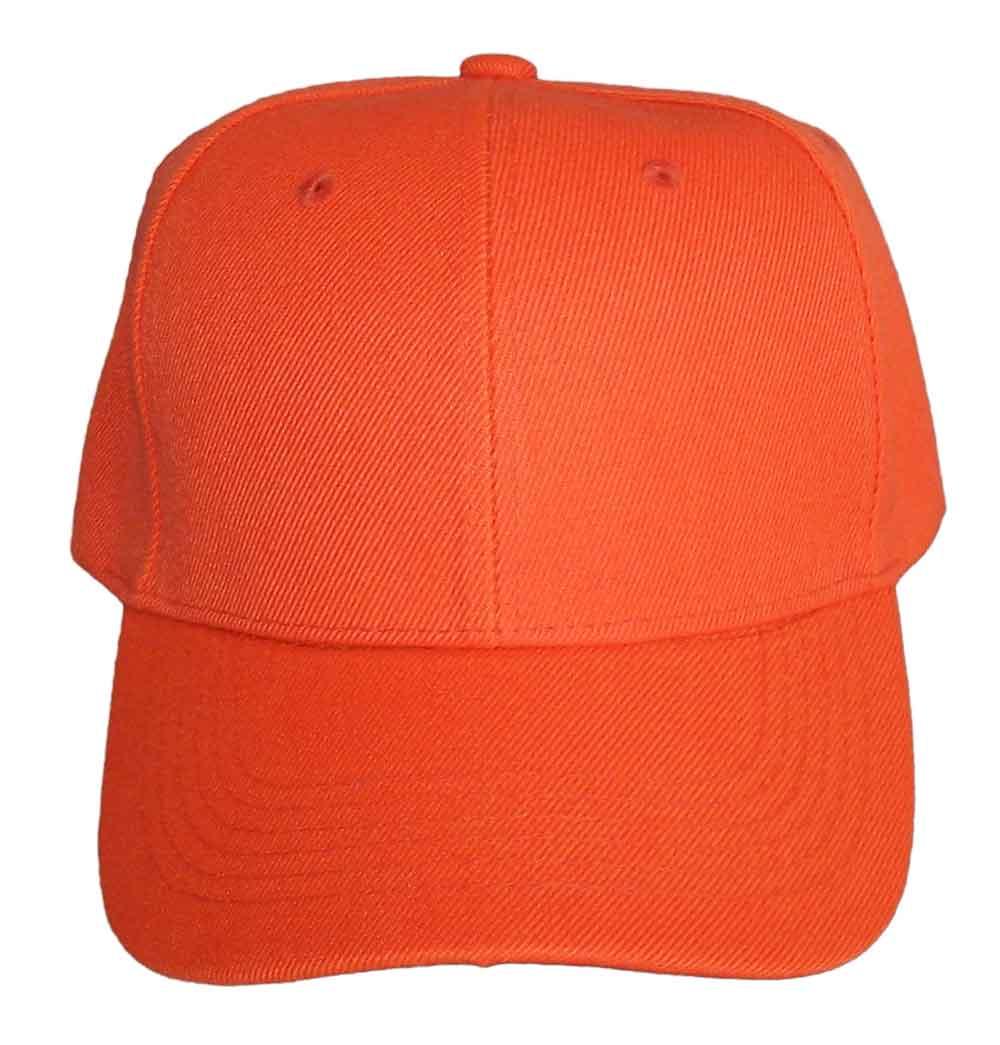Plain Baseball Caps  For Adults  - In Solid Color Orange image