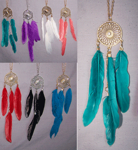 Native Pride Feather Necklaces For Women image