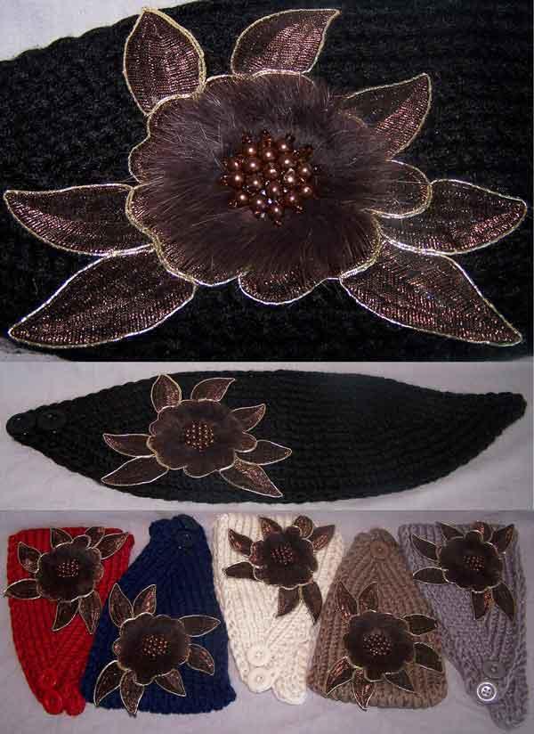 Fashion Knitted Jeweled Head Bands For Teenagers/Women image