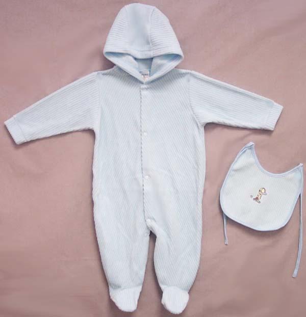 Baby  2Pc Embroidered Hooded Polar Fleece Set (N/Born) image