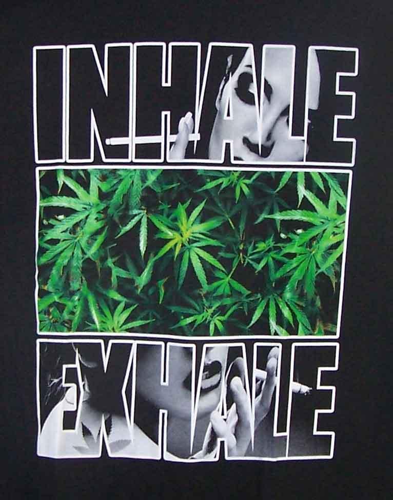 Inhale Exhale Marijuana T Shirts US Screen Printed image