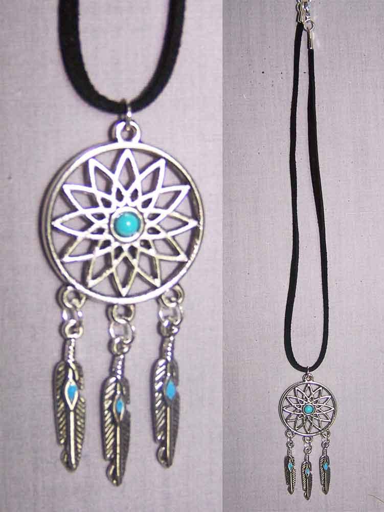 Native Pride   Dream Catcher Necklaces/Chokers With Stones image