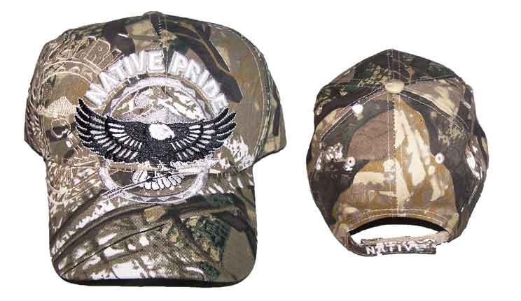 Flying Eagle  Native Pride  Embroidered Baseball Caps Camo Color image