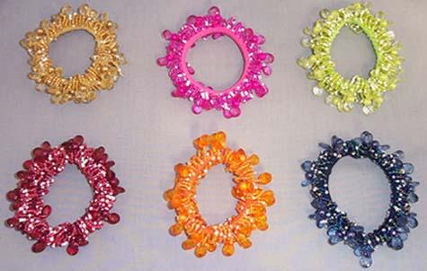 Hair Accessories -  Jewelled Ponytail Holders   ( # Pat-1046) image