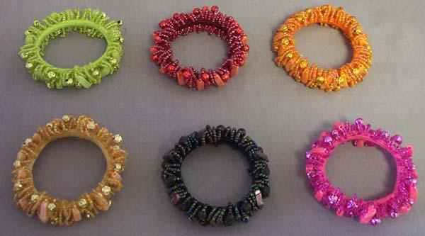 Hair Accessories -  Jeweled Ponytail Holders   ( # Pat-1178) image