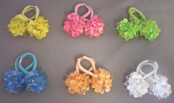 Hair Accessories - Jeweled Ponytail Holders ( # YPO-0657P6) image