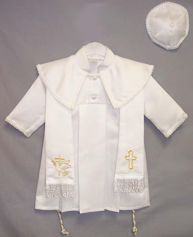 Boys 4Pc Christening Gown Sets  -  Gold   (Sizes: 0-4) image