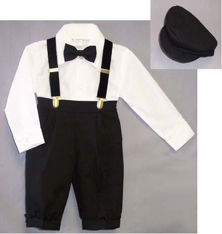 "Arthur" Boys 5Pc Black Knicker Sets With Hat - Sizes: 1-4 image