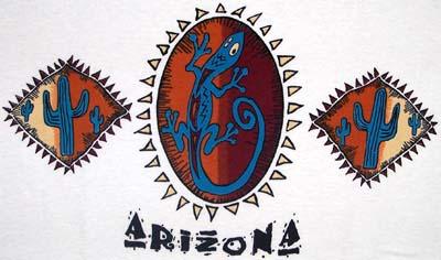 Native Pride - South Western Design T/Shirts (Lizard & Cactuses) image