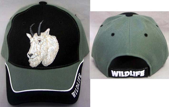 Wild Life Embroidered Baseball Caps - Goat image