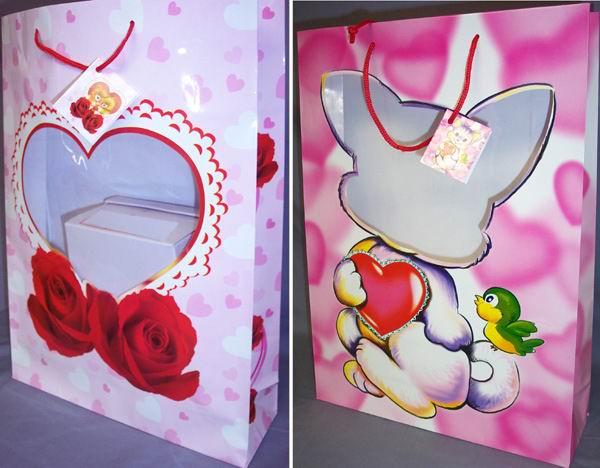 Gift  Bag  With Window - Flowers   - (Size: Large) image