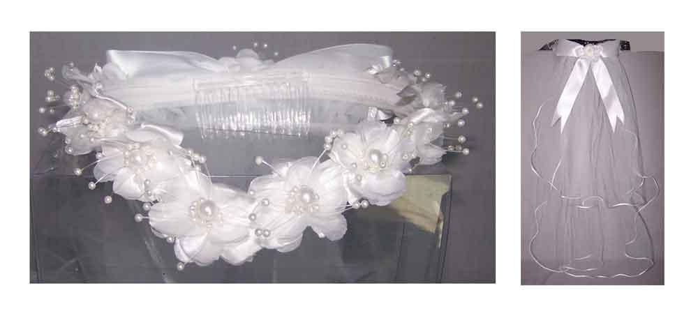 Communion Veils With Flowered Head Piece image