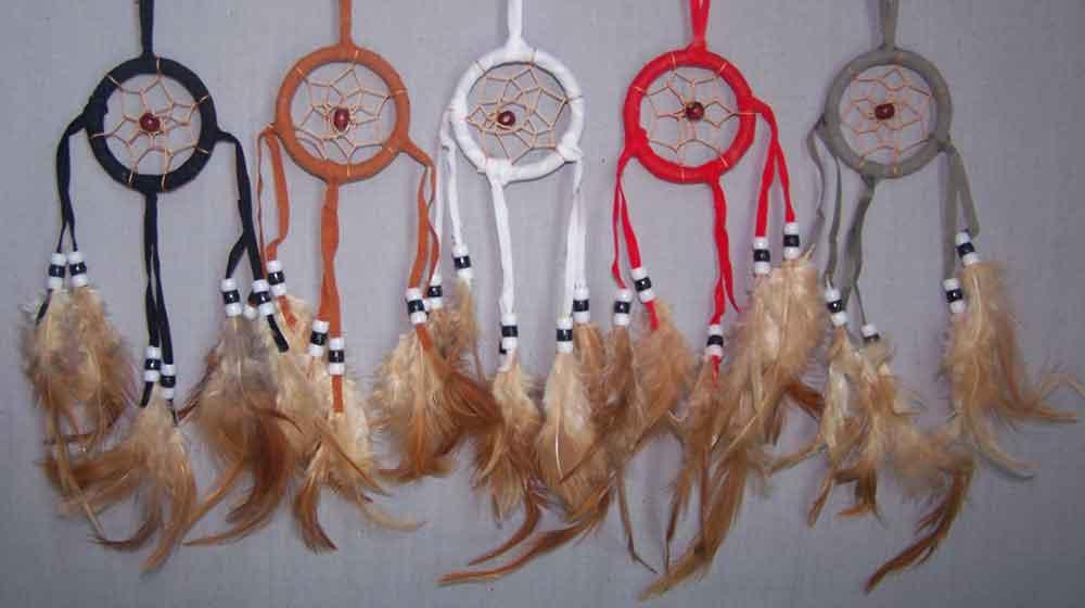 Native Pride  Tribal Handmade  Dream Catchers -  2" Diameter image