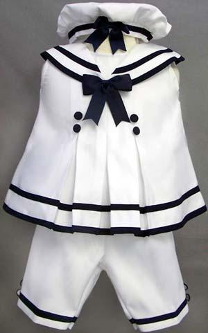 Girls 3Pc Nautical Capri Sets (Sizes:  9Mos Thru 4T) image