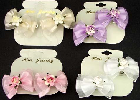 Girls 2Pc Mini-Hairbows - Rosettes image