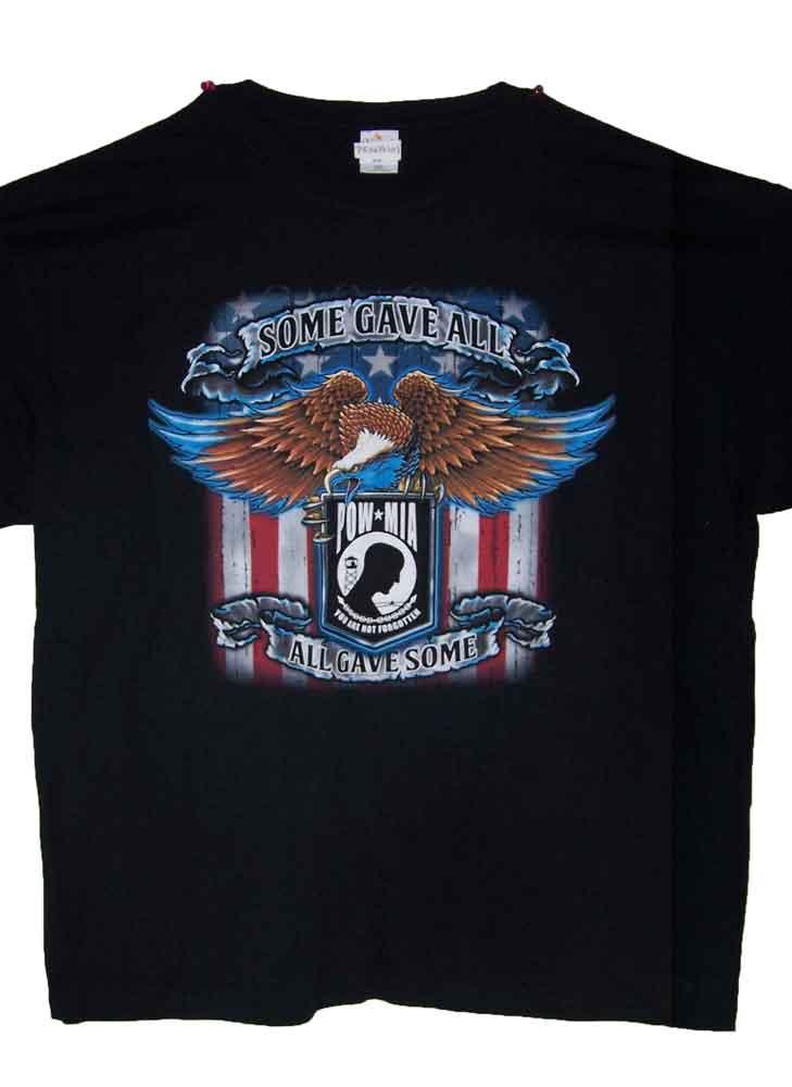 POW MIA Some Gave All Gave Some Screen Printed T-Shirts image