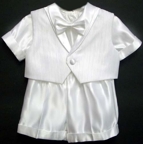 Boys 4Pc Dressy Short Sets - White Color image