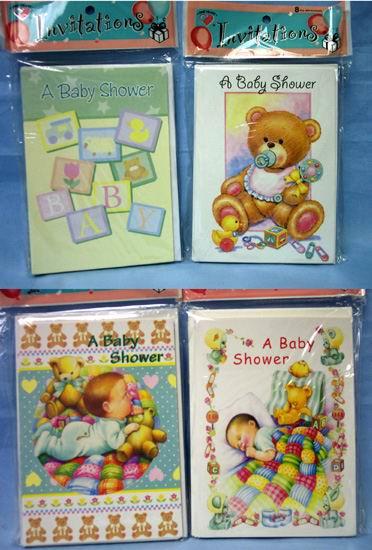 8Pc Pack Invitation Cards   - Baby Shower (English) image