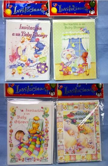 8Pc Pack Invitation Cards   - Baby Shower  - (Spanish) image