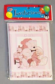 8Pc Pack Invitation Cards - Es Una Nina/It's A Girl. (Spanish) image