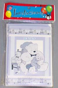 8Pc Pack Invitation Cards  -  Es Un Nino/It's A Boy. (Spanish) image