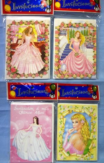 8Pc Pack Invitation Cards   - Quincenera (Spanish) image