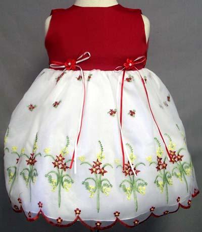 Girls Embroidered Pageant Dresses. Sizes: 9-24 Mos. image